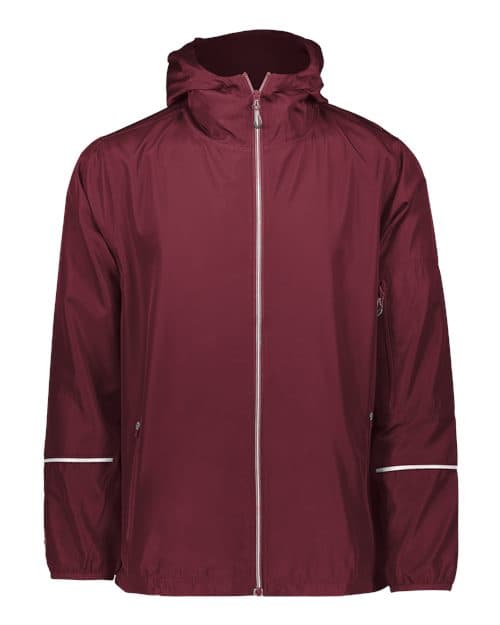 Men's Packable Hooded Jacket — Maroon