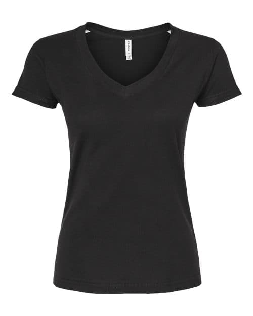 Women's Fine Jersey V-Neck T-Shirt — Black