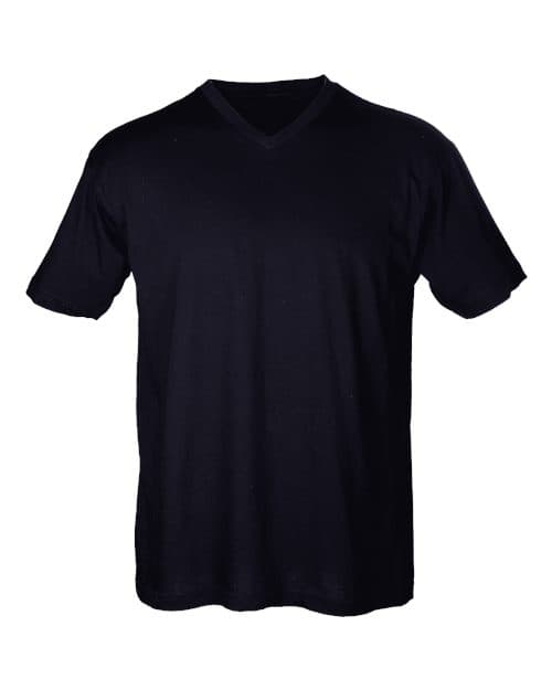 Men's Fine Jersey V-Neck T-Shirt — Black