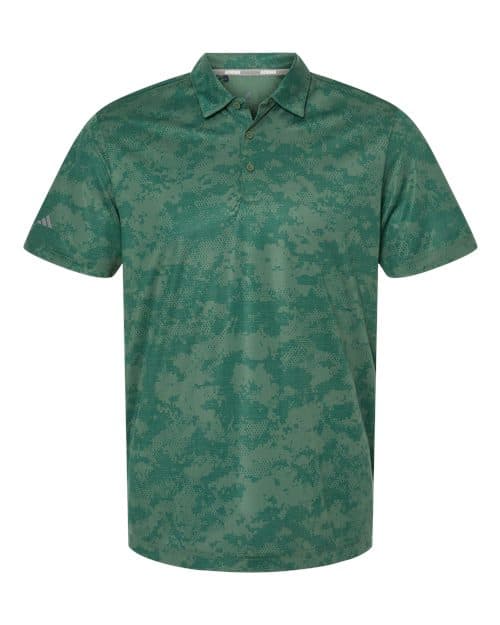 Men's All Over Camo Print Polo — Green Oxide