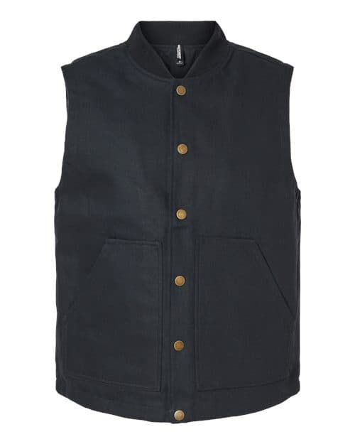 Men's Insulated Canvas Workwear Vest — Black