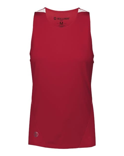Women's PR Max Track Racerback Jersey — Scarlet/ White