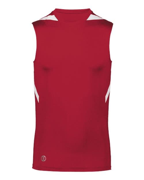 Unisex PR Max Compression Jersey — Scarlet/ White