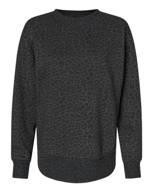 Women's Weekend Crewneck Sweatshirt — Black Leopard