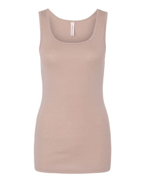 Women's Micro Rib Tank — Heather Pink Gravel