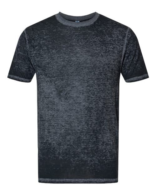 Unisex Acid Wash Burnout T-Shirt — Twilight Black
