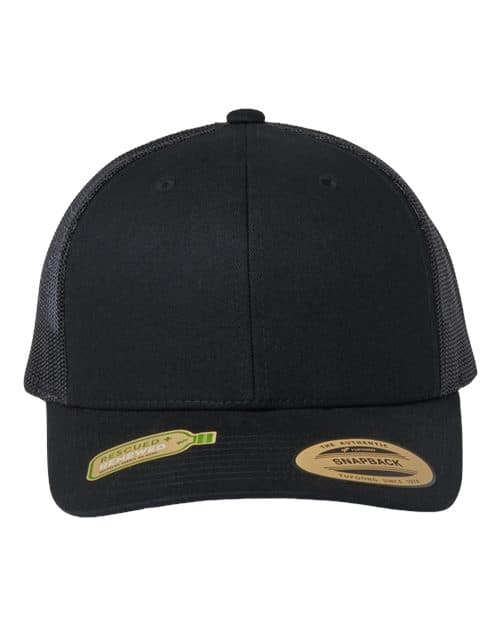 Sustainable Retro Trucker Cap — Black