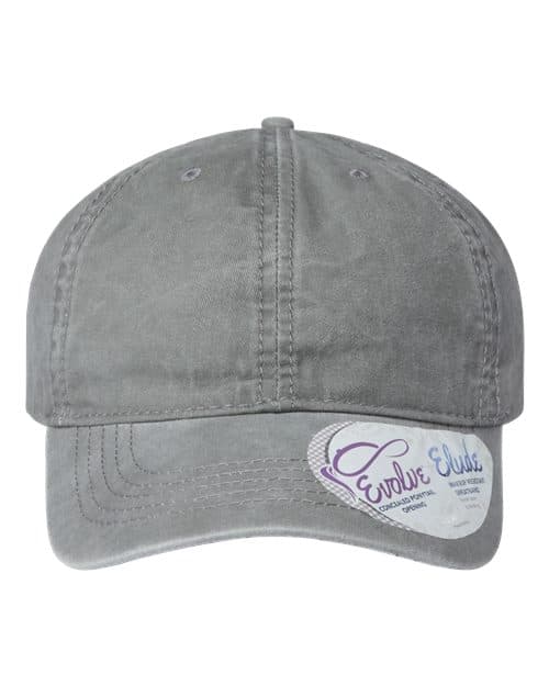 Women's Pigment-Dyed with Fashion Undervisor Cap — Light Grey/ Polka Dots