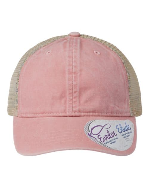 Women's Washed Mesh-Back Cap — Dusty Pink/ Floral