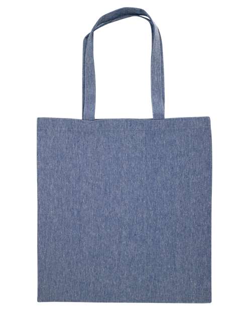 Midweight Recycled Tote Bag — Heather Medium Blue
