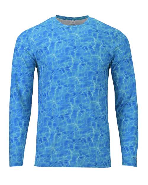 Men's Belize Sublimated Long Sleeve T-Shirt — Blue Water