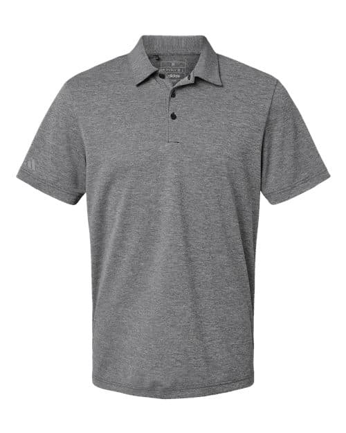 Men's Heathered Polo — Black Melange