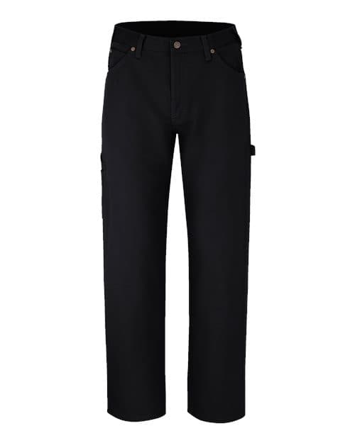 Men's Duck Carpenter Jeans — Rinsed Black - 37 Unhemmed