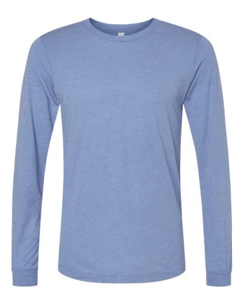 Unisex Triblend Long Sleeve Tee — Blue Triblend