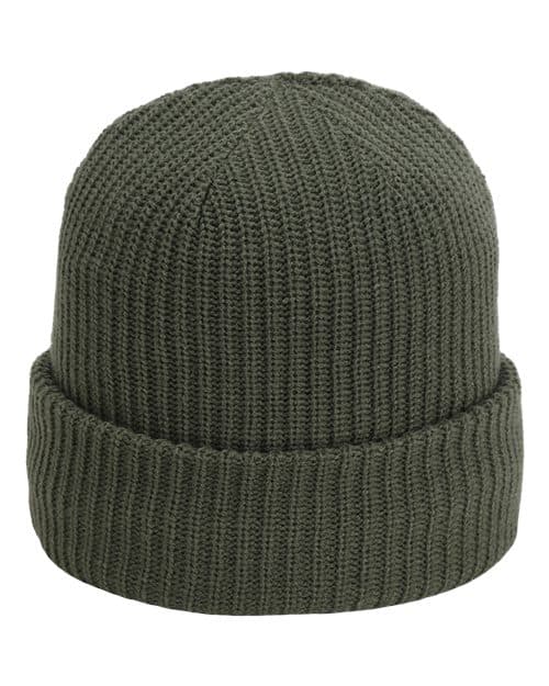 The Mogul Cuffed Beanie — Earth Green