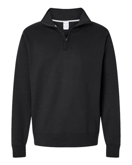 Unisex Powerblend® Quarter-Zip Pullover — Black