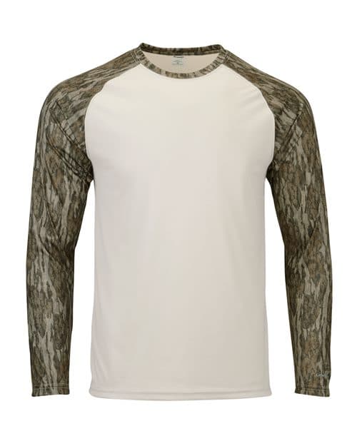 Men's Jackson Mossy Oak Colorblocked Long Sleeve T-Shirt — Bottomland