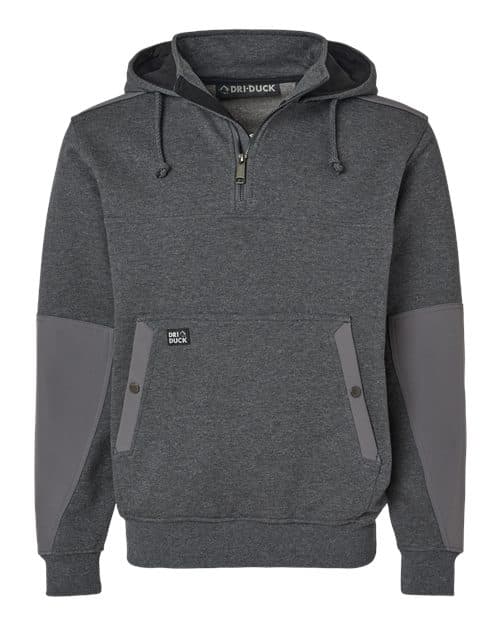 Men's Mission Quarter-Zip Hooded Pullover — Dark Oxford