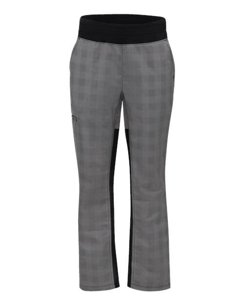 Women's Airflow Chef Pants — Grey/ Black Plaid