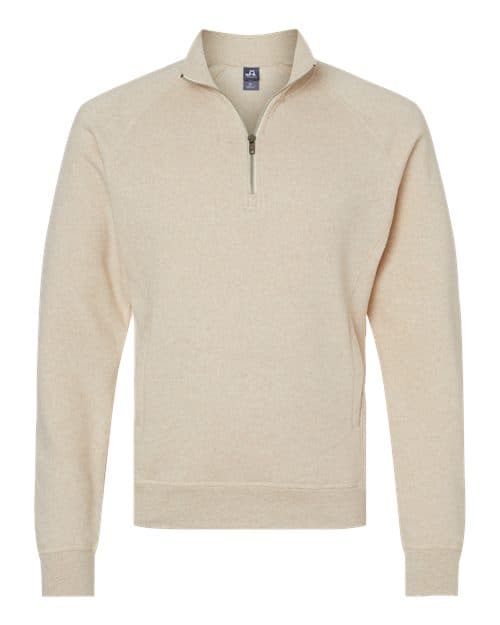 Men's Triblend Quarter-Zip Sweatshirt — Oatmeal Triblend