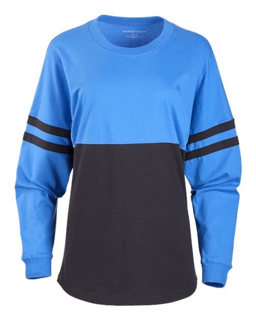 Women's Pom Pom Long Sleeve Jersey T-Shirt — Collegiate Blue/ Blue/ Black