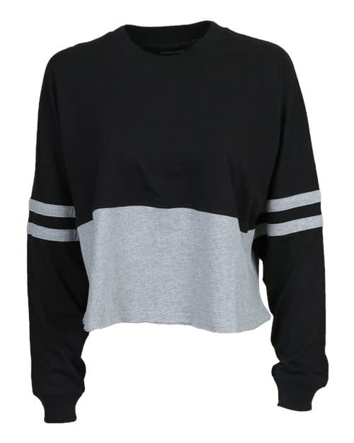 Women's Crop Retro Jesery — Black/ Oxford