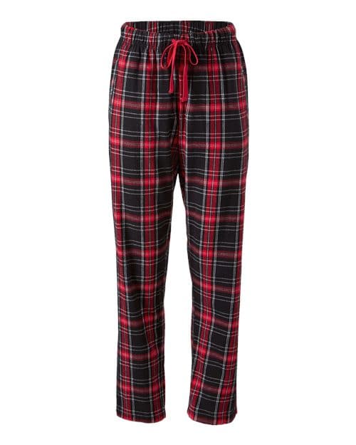 Women's Haley Flannel Pants — Black/ Red Kingston Plaid