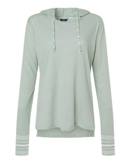 Women's Heathered Jersey Hooded Tunic — Greenstone