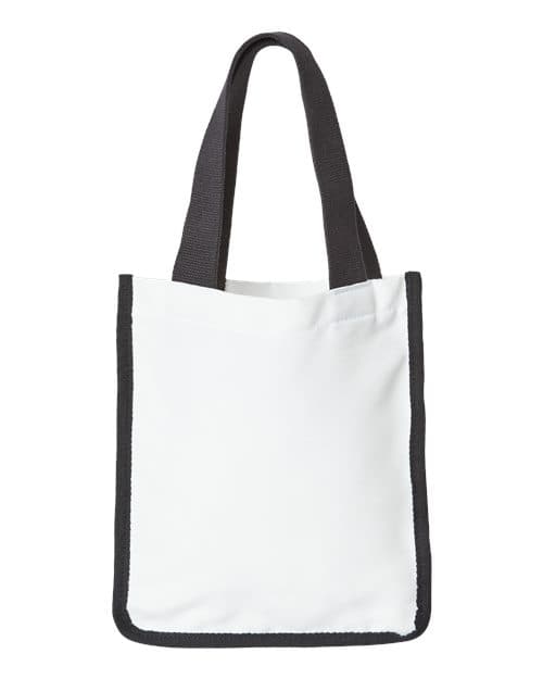 Sublimation Small Tote — White/ Black