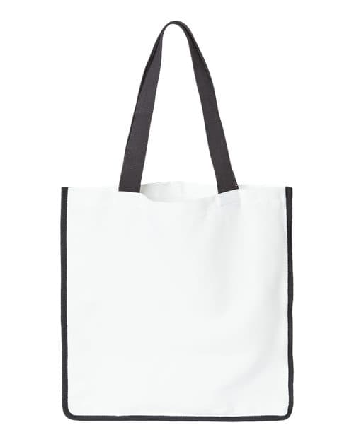 Sublimation Medium Tote — White/ Black