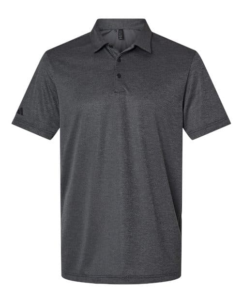Men's Space Dyed Polo — Black Melange
