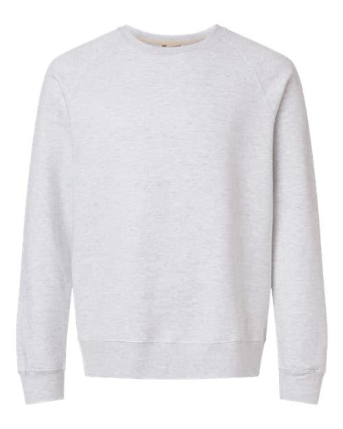 Men's Vintage Fleece Raglan Crewneck Sweatshirt — Ash Grey