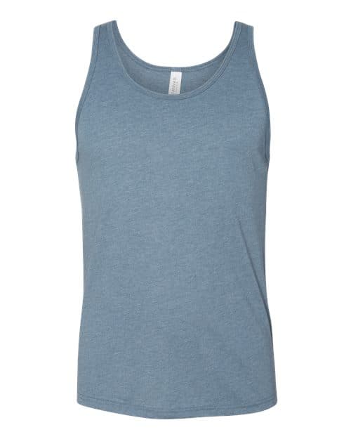 Unisex Heather CVC Tank — Heather Slate