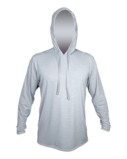 Men's Low Pro Tech Hooded Long Sleeve T-Shirt — Alloy Heathered