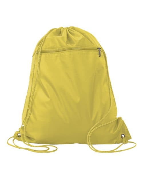 Polyester Drawstring Backpack — Gold