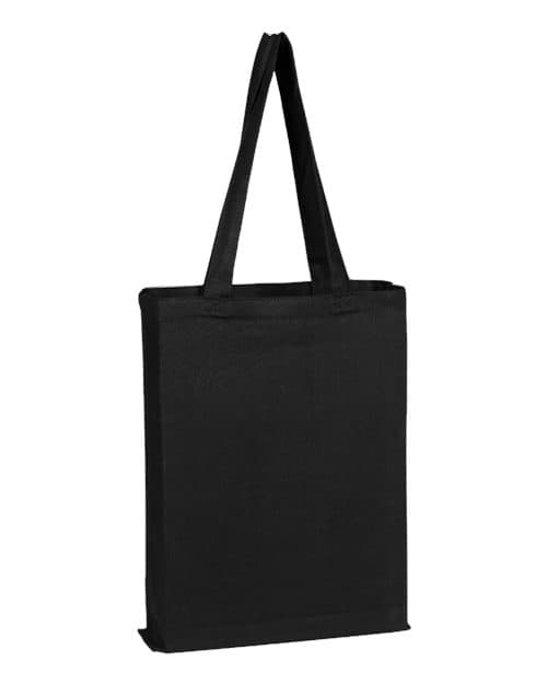 Canvas Gusset Promotional Tote — Black