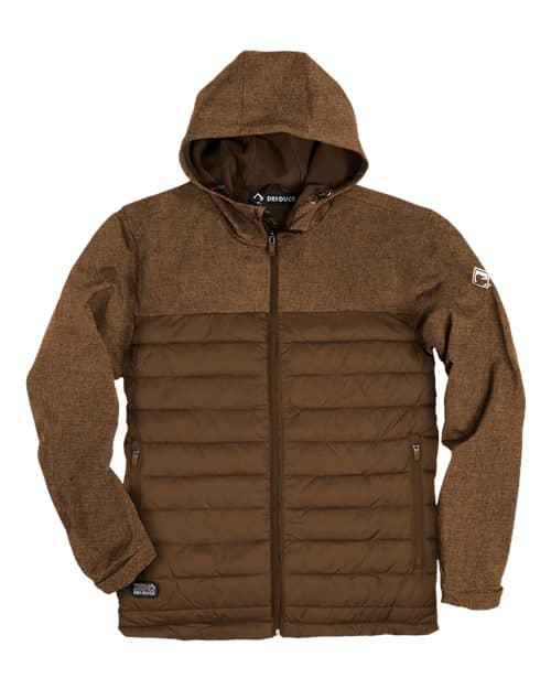 Men's Pinnacle Soft Shell Puffer Jacket — Saddle Heather/ Saddle