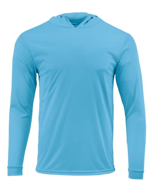 Unisex Bahama Performance Hooded Long Sleeve T-Shirt — Bimini Blue