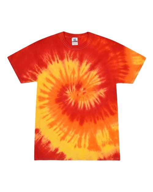 Youth Multi-Color Tie-Dyed T-Shirt — Blaze
