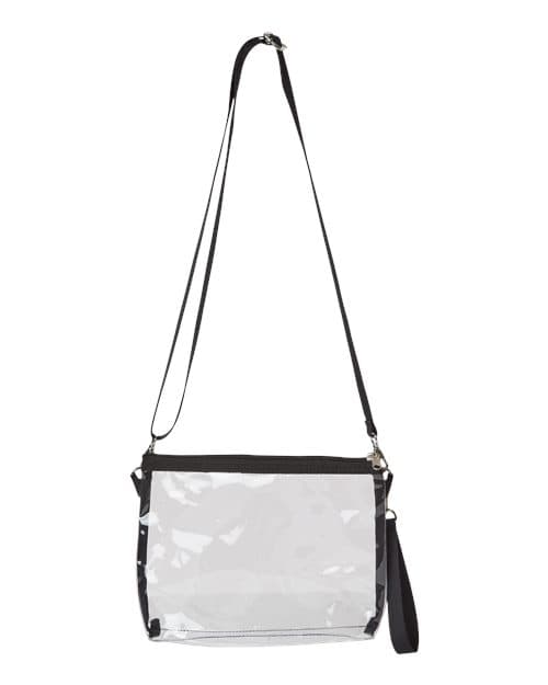 Classic Clear Stadium Purse/Handbag — Black