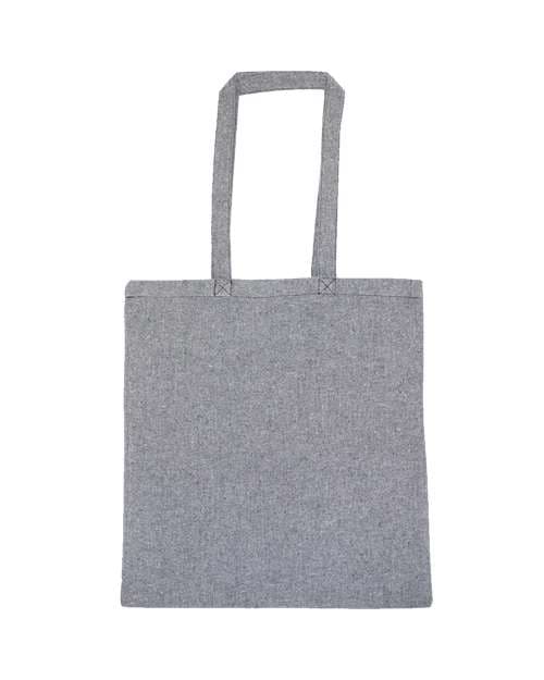 Lightweight Recycled Canvas Tote Bag with Extended Handle — Heather Grey