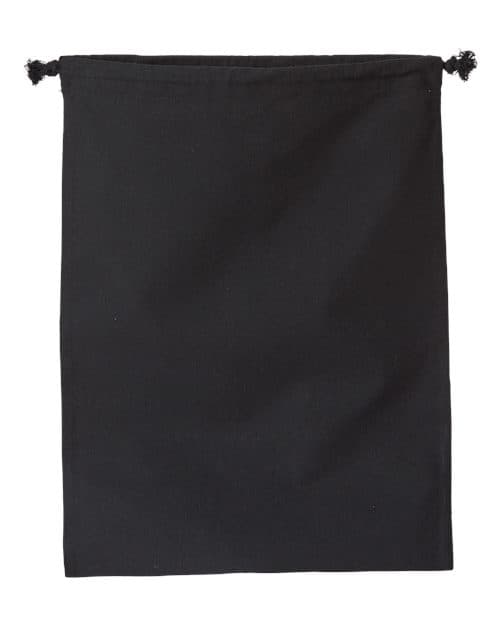 Double Cinch Recycled Canvas Shoe and Accessory Bag — Recycled Black