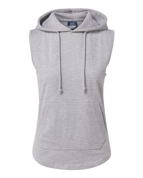 Women's Kinsley Sleeveless Hooded Sweatshirt — Heather Grey