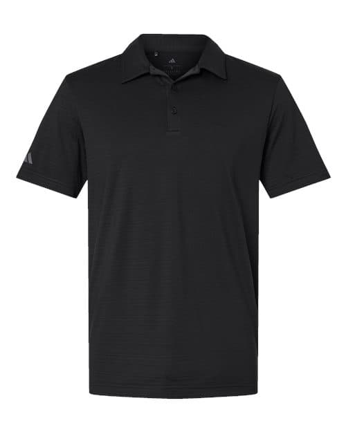 Men's Textured Stripe Polo — Black