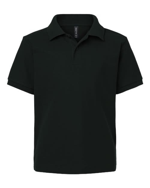 Youth Pique Polo — Black