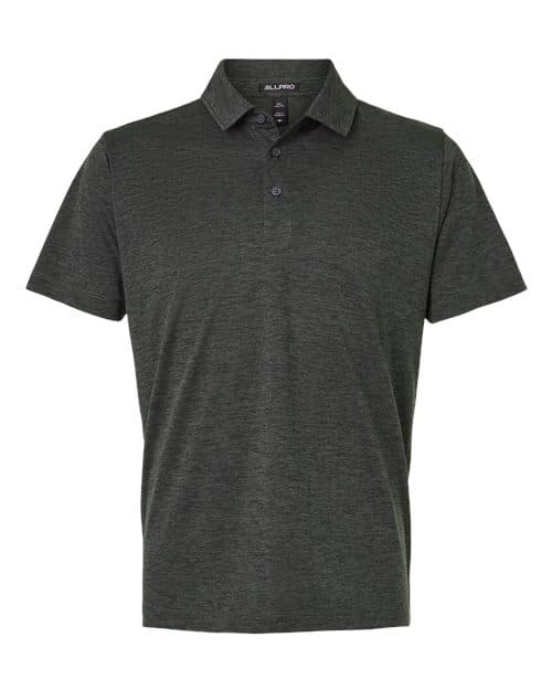 Men's Pro-Lock Performance Mélange Polo — Black Melange