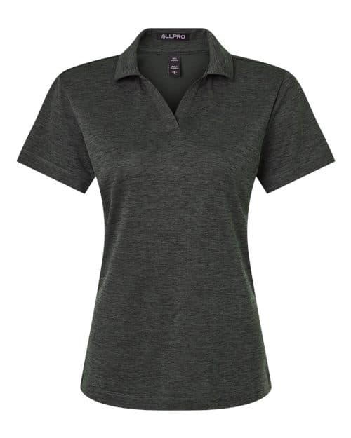 Women's Pro-Lock Performance Mélange Polo — Black Melange