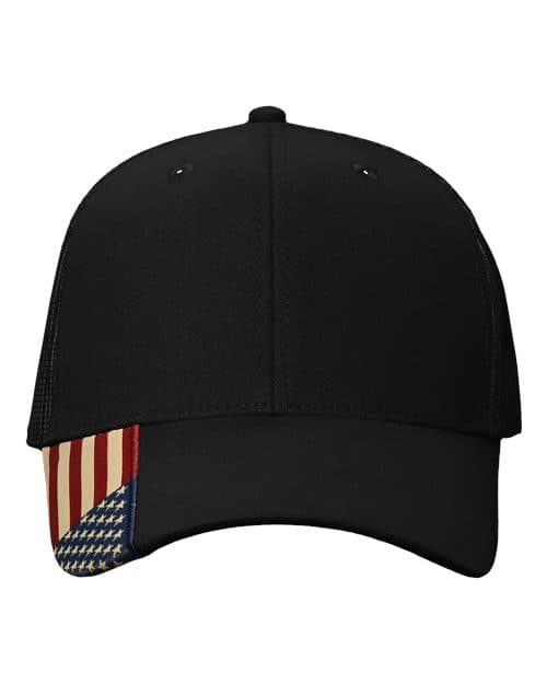 USA Flag Mesh Cap — Black/ USA Mesh