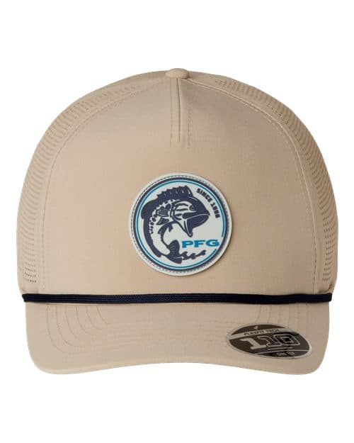 Tidal Pursuit™ 3D Stretch Snapback Cap — Ancient Fossil/ Fish Circle Bass