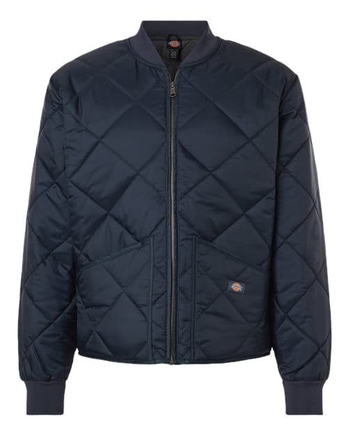Men's Diamond Quilted Jacket — Dark Navy